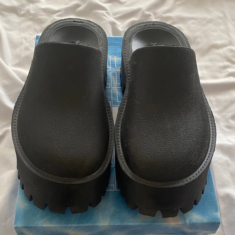 Jeffrey Campbell clogge platform mules
